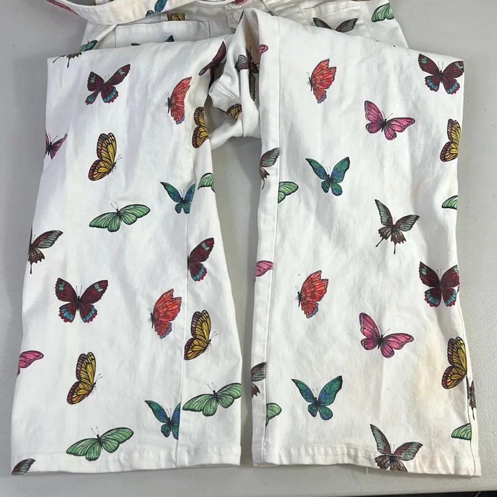 Rent the runway sz 12 Rachel Antonoff clem butterfly pattern jumpsuit rainbow - Picture 8 of 12